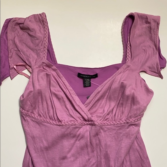 NWT Kenneth Cole purple short sleeve top size: S - Picture 2 of 8